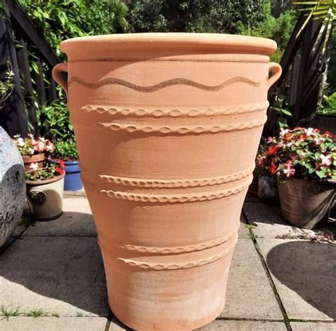 Voni Cretan Terracotta Pot Planter Handmade In Crete Extra Large