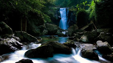 1920x1080 Nature Landscape Mountains Stream Rock Stones Water Long