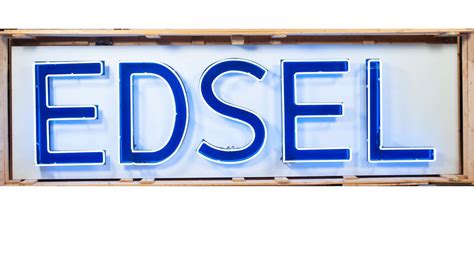 Late 1950s Edsel Porcelain Neon Sign 3d K41 Harrisburg 2019