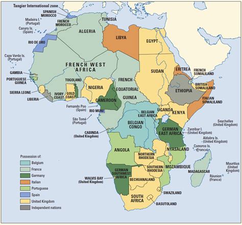 Colonies Dafrique Sur Une Carte