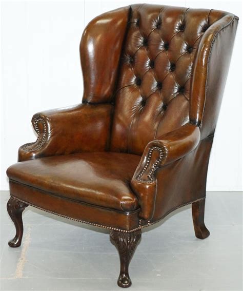 2 the 5 types of chesterfield chairs and sofas. Pair of Restored Cigar Brown Leather Chesterfield Wingback ...