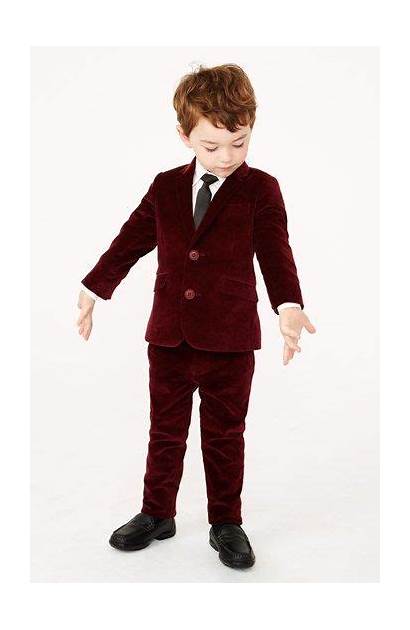 Suit Boys Burgundy Velvet Boy Suits Clothes