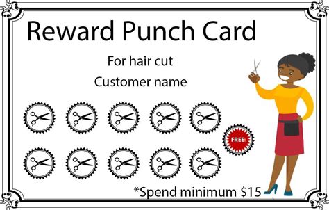 50 punch card templates for every business boost inside reward punch card template great