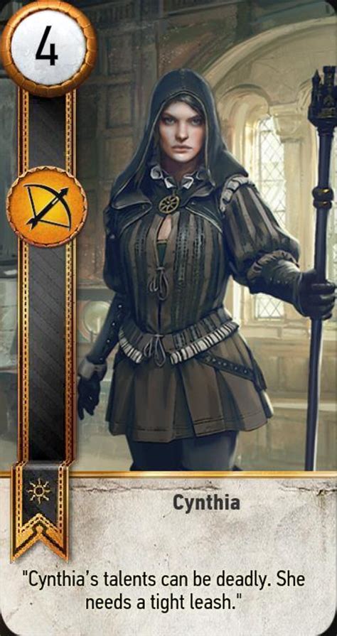 Each deck belongs to one of six factions that offer different play styles. Cynthia (Gwent Card) | The Witcher 3 Wiki