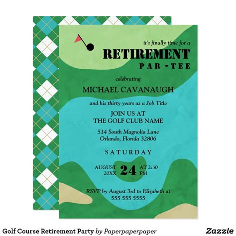 Golf becomes their new day job. Golf Course Retirement Party Invitation | Zazzle.com ...