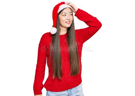 327 Sexy Fashion Model Red Wearing Christmas Hat Stock Photos Free