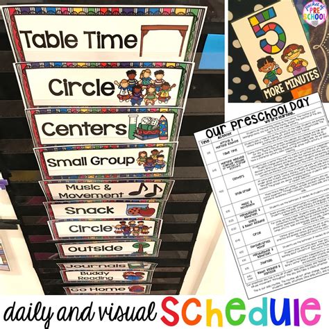 Visual schedules, or visual daily routine charts, are a wonderful way to help ease transitions and reduce meltdowns for children. Preschool Daily Schedule and Visual Schedules - Pocket of ...