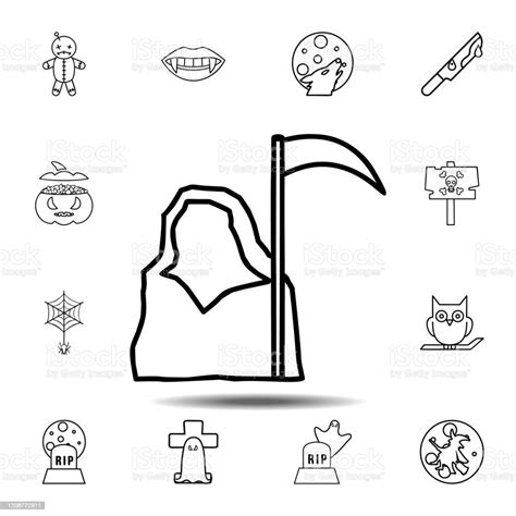 Grim Reaper Icon Simple Outline Vector Element Of Halloween Icons Set