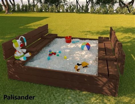 Wooden Sandbox Garden Furnitures Wood Sandbox Sand Box With Etsy