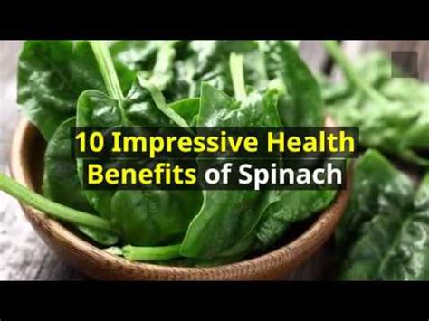 Impressive Health Benefits Of Spinach Youtube