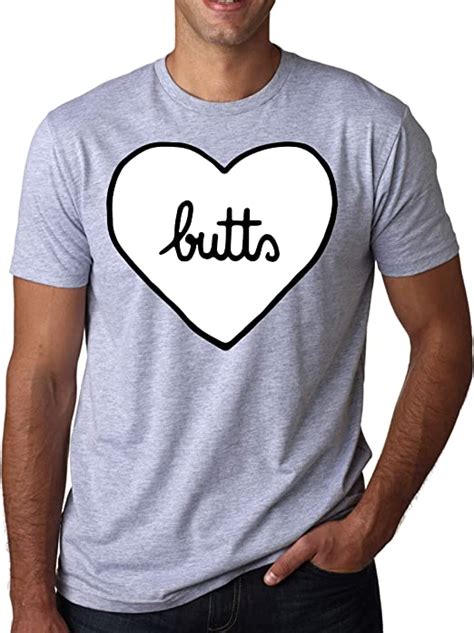 Love Butts Heart Herren T Shirt Amazonde Bekleidung