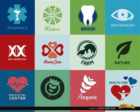Logos For Health Centers And Products Vector Download