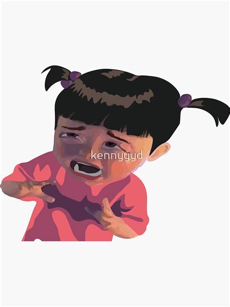 Crying Boo Meme Sticker By Kennyyyd Redbubble
