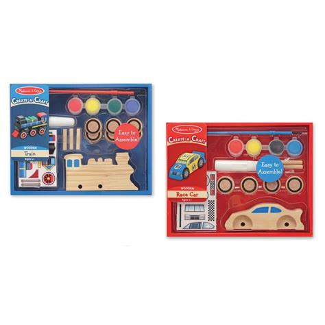 Amazonsmile Melissa And Doug Decorate Your Own Wooden Train And Race Car