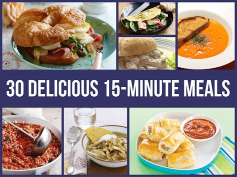 30 Delicious 15 Minute Meals 15 Min Meals 10 Minute Meals Quick Meals