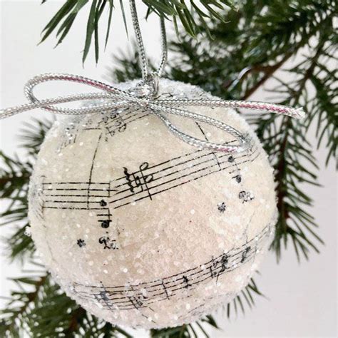 Sheet Music Christmas Ornament Pinecone Music Ornament Book Pages