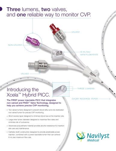 Xcela Hybrid Picc Navilyst Medical Pdf Catalogs Technical