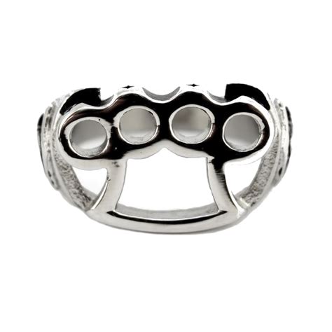 Sk2232 Gents Brass Knuckles Ring Stainless Steel Motorcycle Jewelry Kn