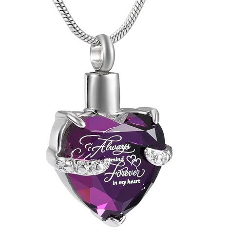 Memorial Jewelry Heart Urn Necklace For Ashes Keepsake Memorial Pendant