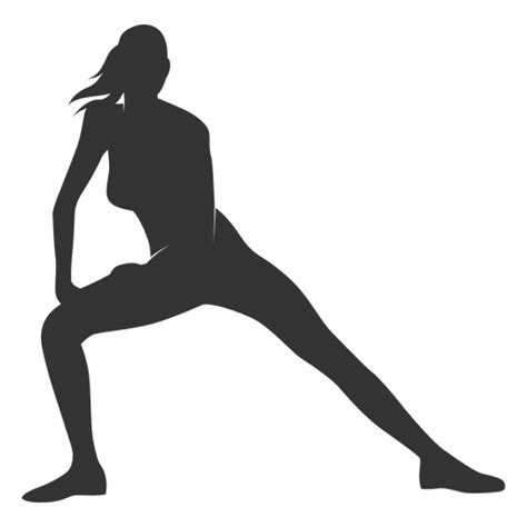 Fitness Woman Silhouette Streching Legs Transparent Png And Svg Vector File