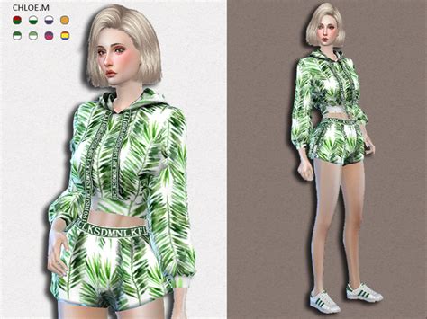 Sport Hoodie And Shorts 2 By Chloemmm At Tsr Sims 4 Updates