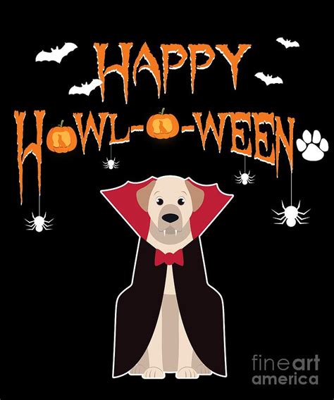 Funny Labrador Halloween Costume Dog Owners Happy Howloween Digital Art