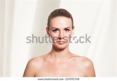Portrait Beautiful Caucasian Naked Woman Stock Photo