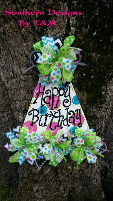 Items Similar To Fun Birthday Hat Door Hanger Birthday Party Decoration Birthday Girl