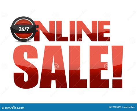 Online Sale Text Illustration Design Stock Illustration Illustration