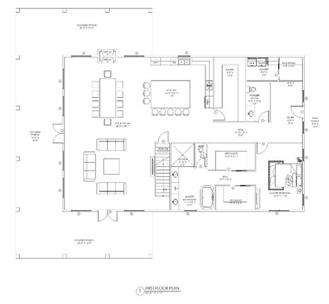 Bm3945 Farmhouse Barndominiums Buildmax House Plans Barndominium