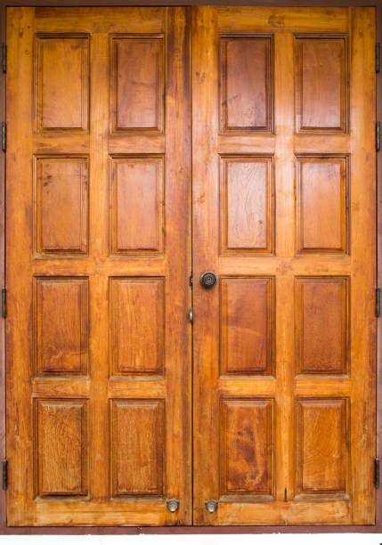 420 Old Wooden Double Doors Of Asia Stock Photos Pictures And Royalty