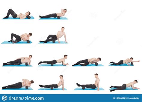 Set Of 12 Exercises Using A Foam Roller For A Myofascial Release