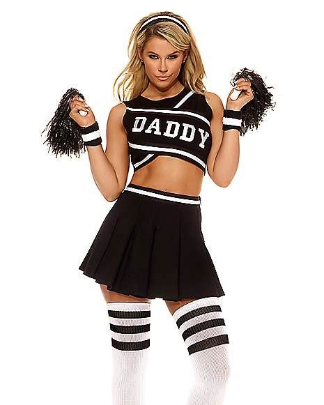 Sexy Cheerleader Top And Skirt Set