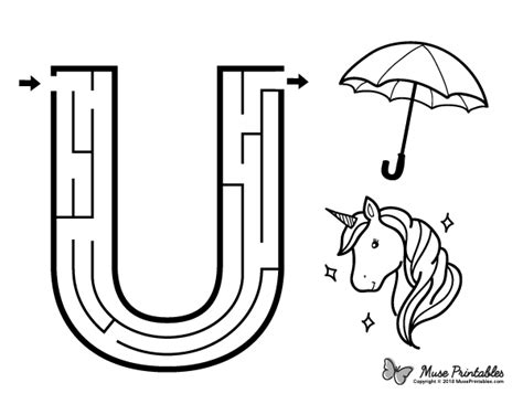 Free Printable Letter U Maze Download It At