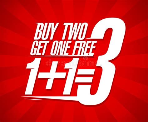 Buy Two Get One Sale Design Stock Vector Illustration Of Site Flyer