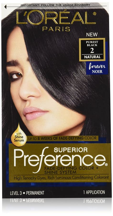 Buy Loréal Paris Superior Preference Fade Defying Shine Permanent Hair Color 2 Purest Black