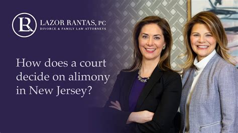 How Does A Court Decide On Alimony In New Jersey Youtube