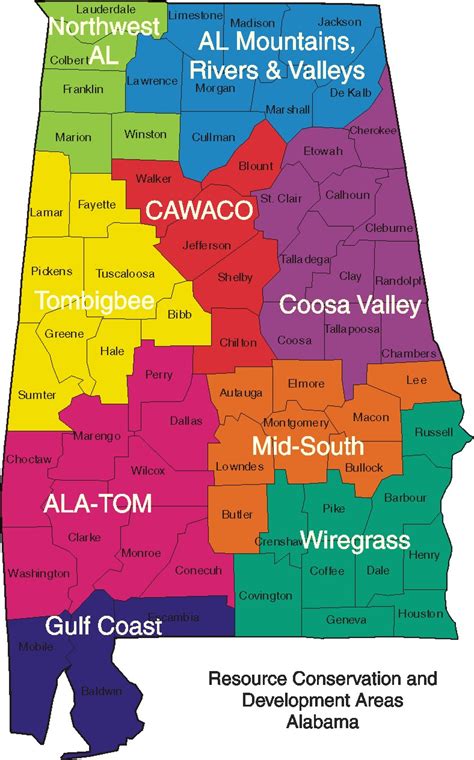 Map Of Rcandd Areas In Alabama Nrcs Alabama