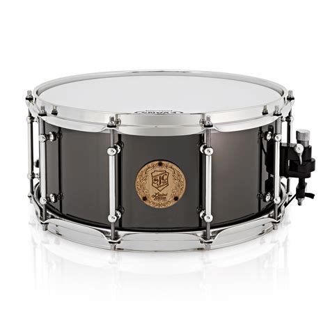 Sjc Drums Ltd Ed Black Nickel Over Steel 14x65 Snare Drum Chrome Hw