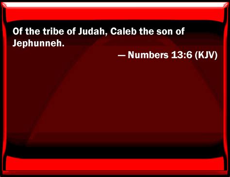 Numbers 136 Of The Tribe Of Judah Caleb The Son Of Jephunneh