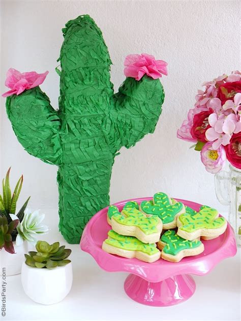 Cinco de mayo fiesta printables ~ these cute printables have your fiesta covered! Cactus Sugar Cookies Easy Recipe - Party Ideas | Party ...