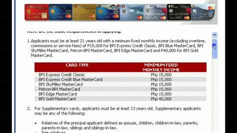 How To Apply For Bpi Credit Card Online Youtube