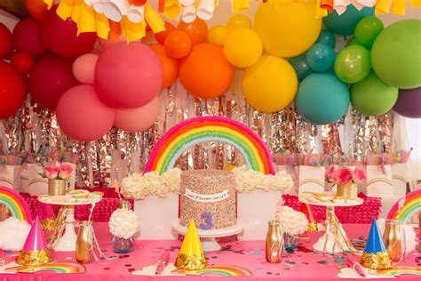 Kara S Party Ideas Confetti Rainbow Birthday Party Kara S Party Ideas