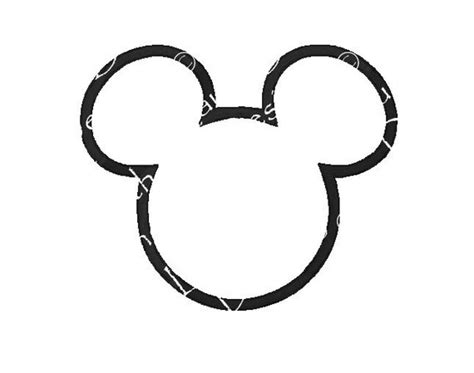 Mickey Mouse Applique Head Face Digital Design Full Applique Etsy