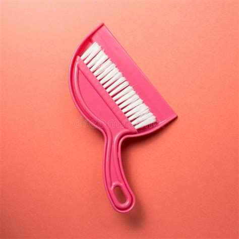 Pink Broom And Dustpan Isolated On Pink Background Stock Image Image