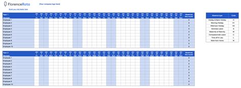 Free Leave Template Planner Excel Update Florence
