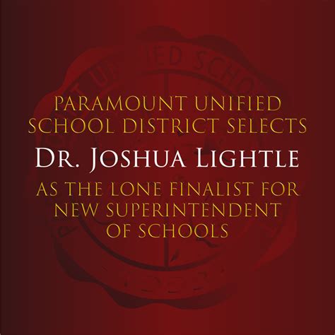 Paramount Unified School Board Selects Dr Joshua Lightle As The Lone Finalist For New
