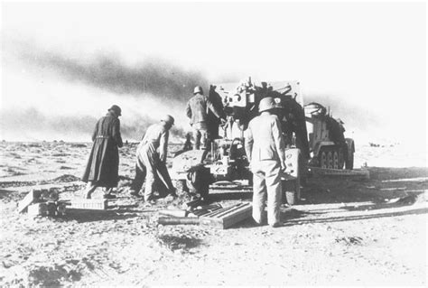 88mm Flak 18 Firing At Ground Targets In North Africa While On Its