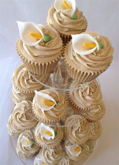 They do this to avoid offending anyone as bolder decor choices tend to do. Calla Lily Cupcake Wedding Tower - Cake by Cupcakes by ...