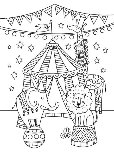 Assortment of carnival coloring pages it is possible to download free of charge. Circus-colouring-card | Circus theme preschool, Circus ...